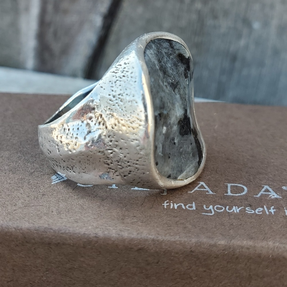 Silpada Silver And Black Statement Ring - image 6